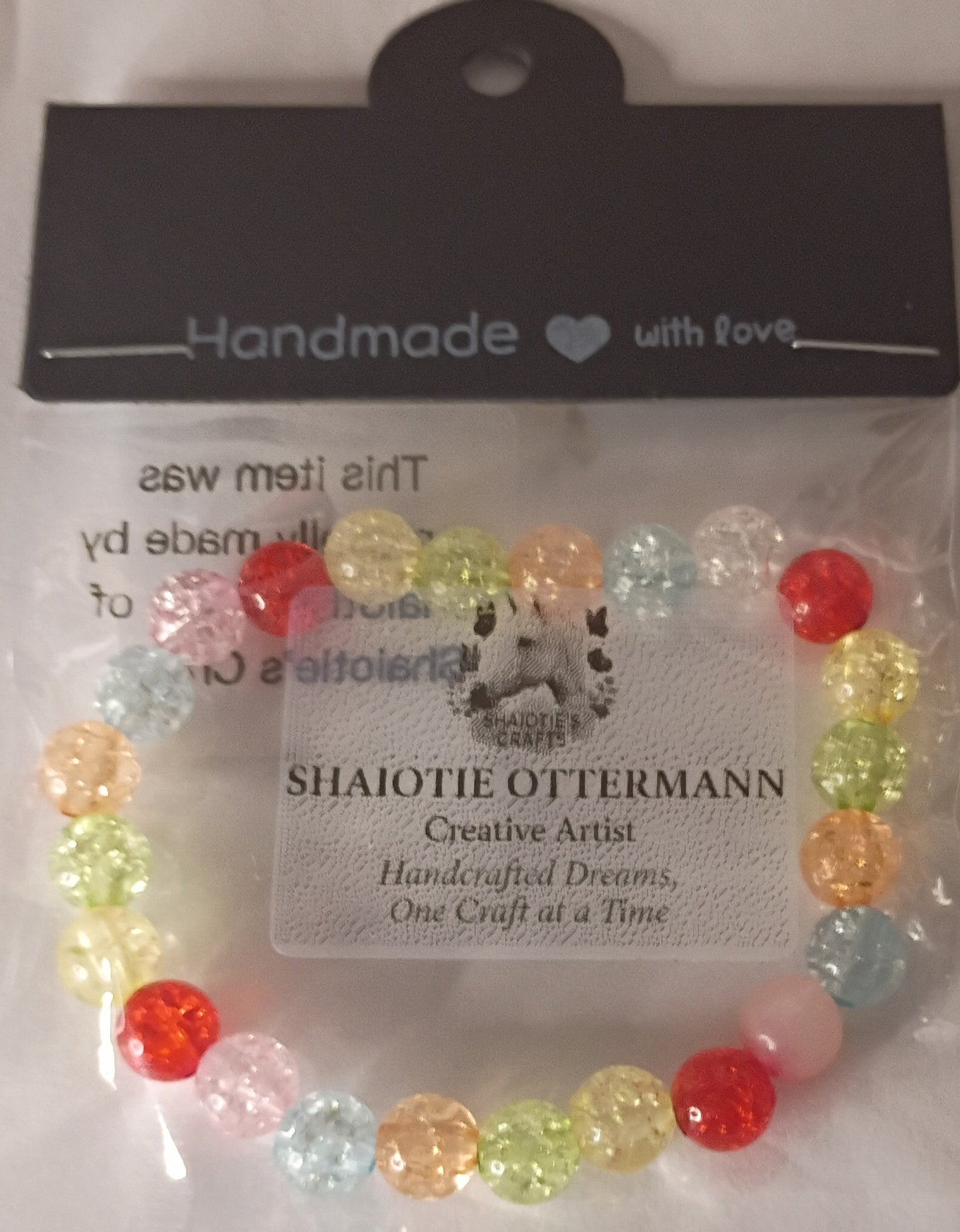 Handmade bracelet made by Shaiotie's Crafts